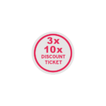 3x ja 10x Discount ticket